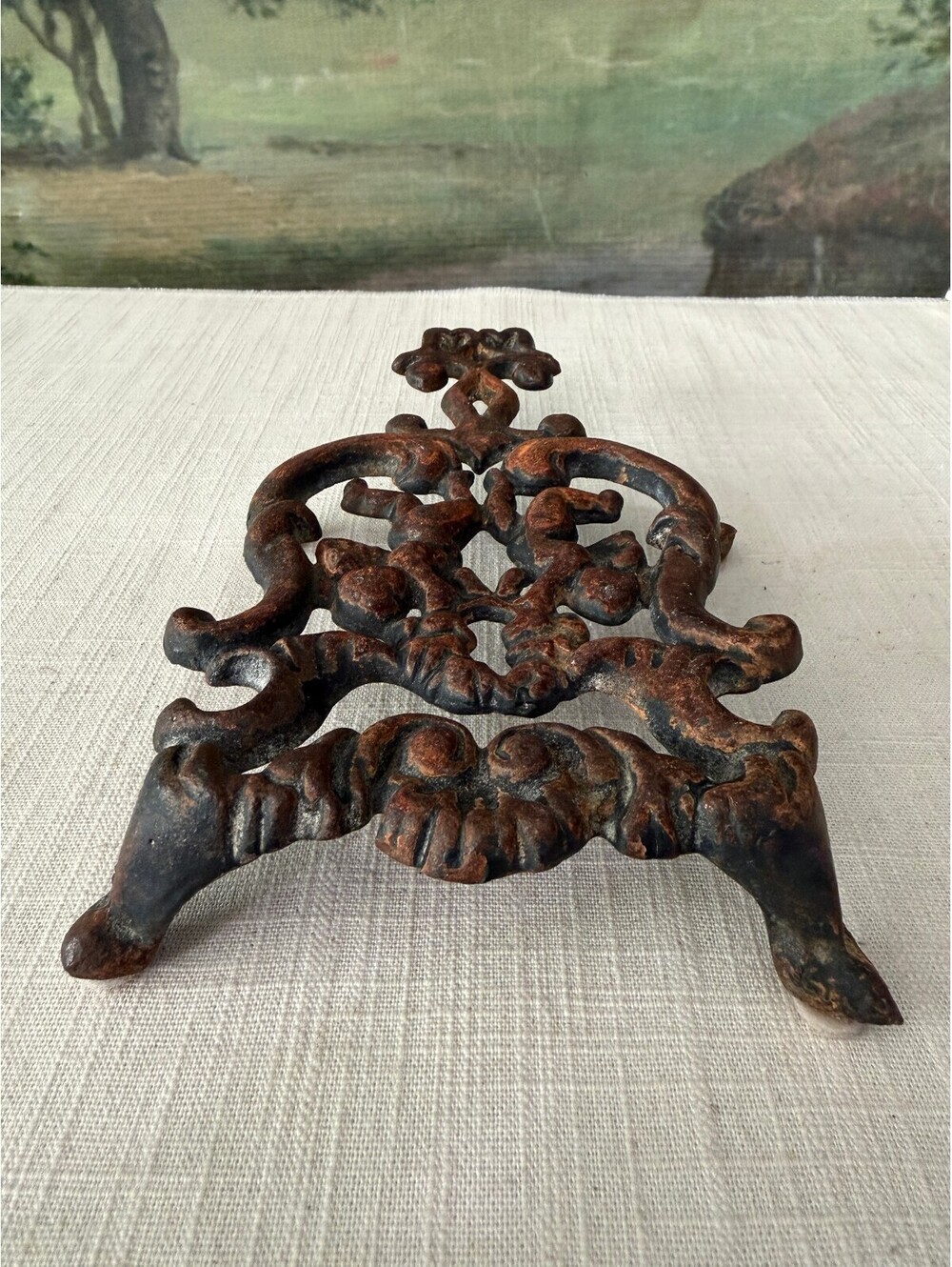 Vintage Cast Iron Ornate Stand